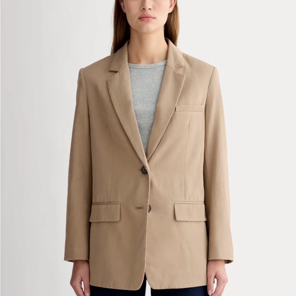 NWOT Everlane The Oversized Blazer Tencel in Buttersmooth Ash Brown